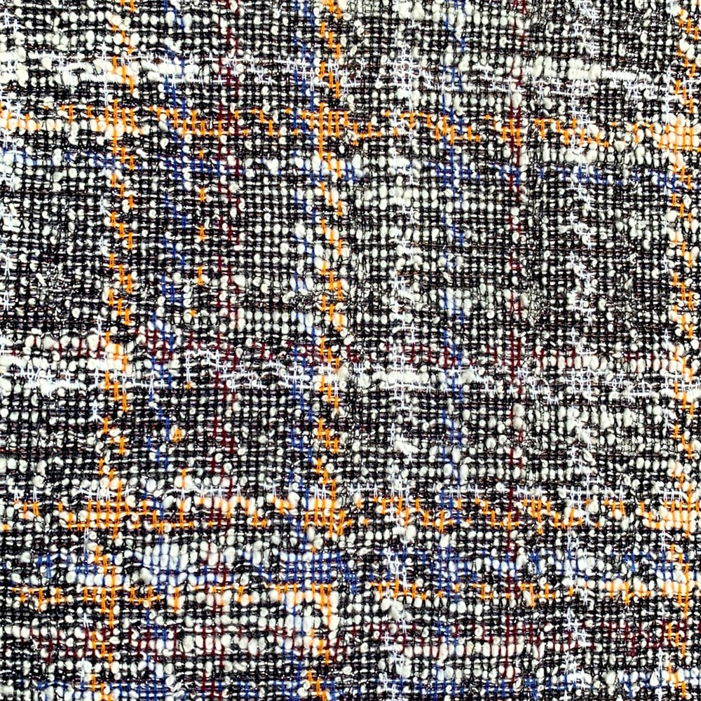 Belle Poque blazer/cardigan size small, orange blue black white silver thread. - Picture 5 of 7